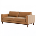 Divano due posti 180 x 85 x 85 cm in similpelle marrone stile moderno